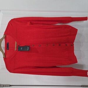 M&S  Collection, Womans Red Cardigan Sweater, Nwt, Size 12